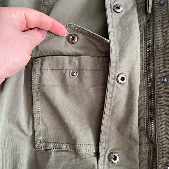 Style & Co women's twill utility spring jacket in olive drab, size small - Picture 15 of 16